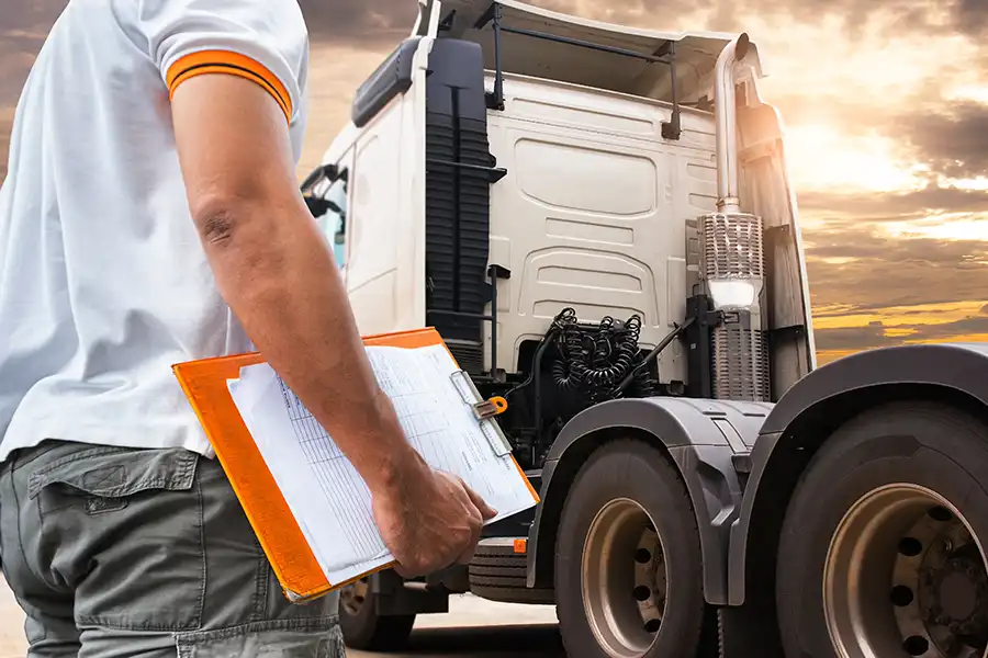 Decatur Trailer Sales & Service—A professional mechanic prepares to examine and repair a semi-truck in Decatur, IL.